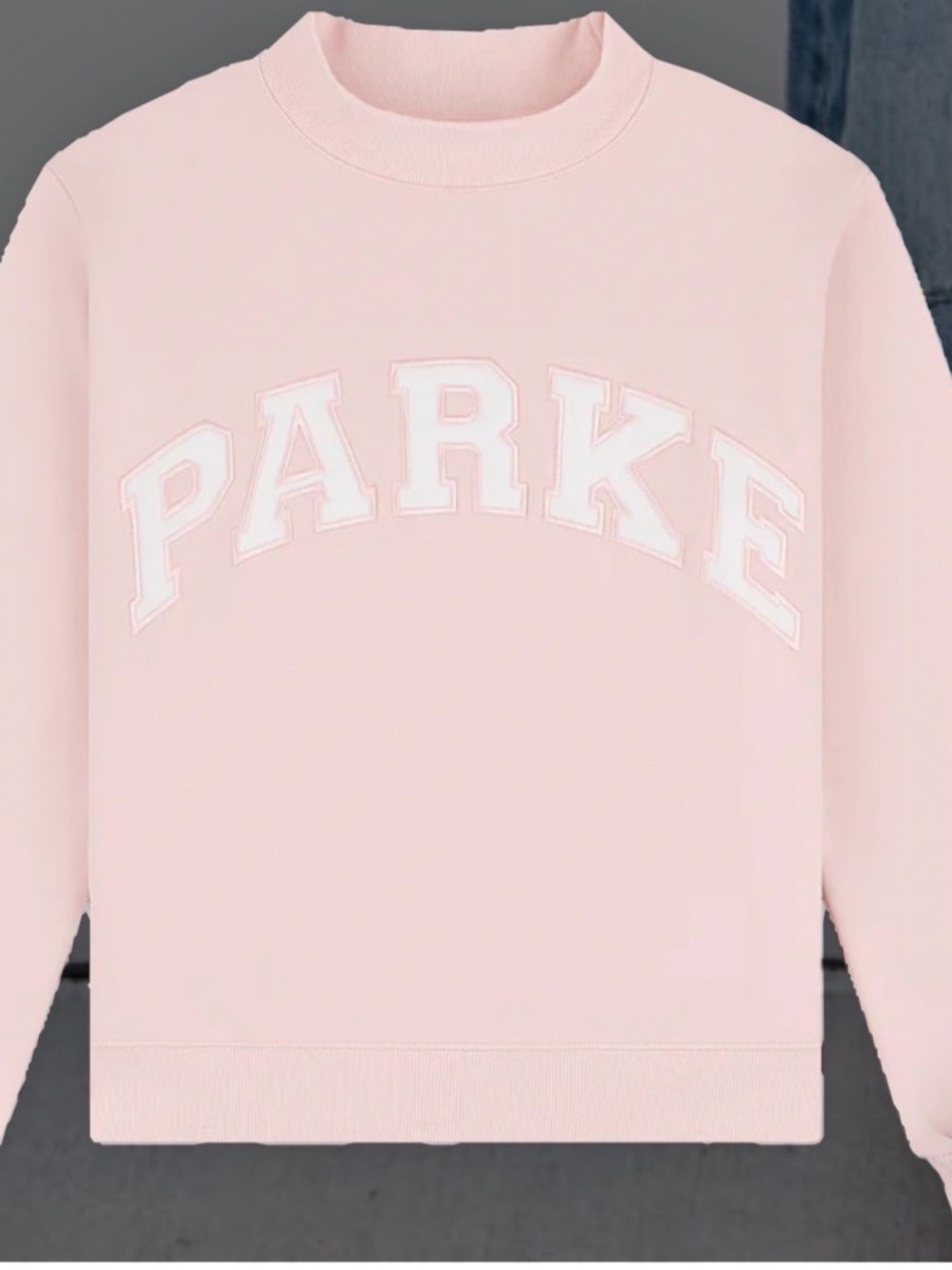 Parke Soft Pink Crewneck Sweatshirt with Logo